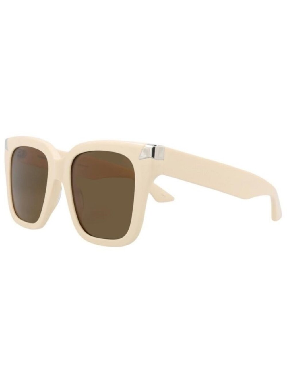 New Alexander McQueen Womens Square/Rectangle Ivory Ivory Brown Fashion Designer